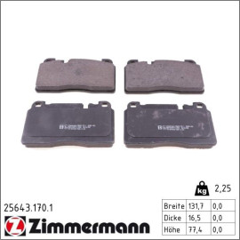 ZIMMERMANN Bremsbeläge 25643.170.1