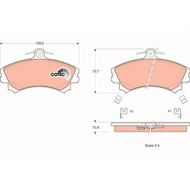 Bremsbelagsatz Mitsubishi P. Spac GDB1317
