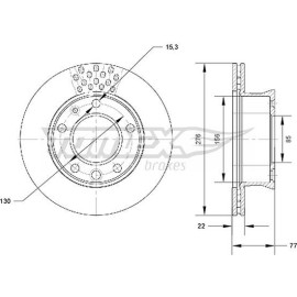 TOMEX brakes Bremsscheibe TX 70-07