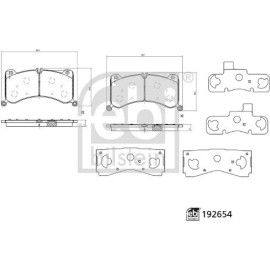 FEBI BILSTEIN Bremsbelagsatz, Scheibenbremse 192654