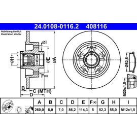 Bremsscheibe 24.0108-0116.2