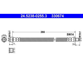 Bremsschlauch 24.5238-0255.3