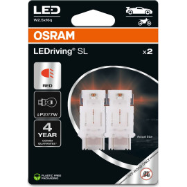 P27/7W LEDriving SL Red 12V Blister 2 Stück OSRAM
