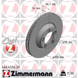 ZIMMERMANN Bremsscheibe 460.4504.20 ZIMMERMANN Bremsscheibe 460.4504.20