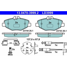 Bremsbelagsatz Db P. W211/S211 1.8-3.2 02-09 Keramik 13.0470-3999.2