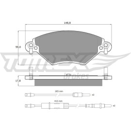 TOMEX brakes Bremsbelagsatz, Scheibenbremse TX 13-31
