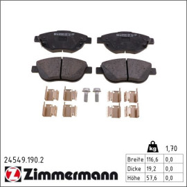 ZIMMERMANN Bremsbeläge 24549.190.2