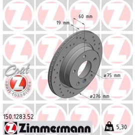 11 482 025 Sport Bremsscheibe HA Sport 150.1283.52 11 482 025 Sport Bremsscheibe HA Sport 150.1283.52