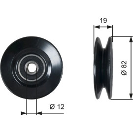 Umlenk-/Führungsrolle, Keilriemen T36606