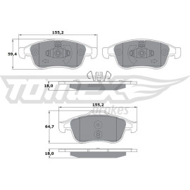 TOMEX brakes Bremsbelagsatz, Scheibenbremse TX 16-41