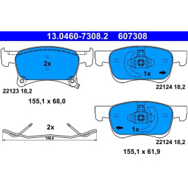 ATE Bremsbelagsatz 13.0460-7308.2 ATE Bremsbelagsatz 13.0460-7308.2