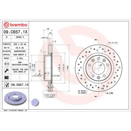 BREMBO Bremsscheibe XTRA VA 09.C657.1X BREMBO Bremsscheibe XTRA VA 09.C657.1X