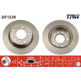 DF1539 TRW Bremsscheibe BMW E36 90 DF1539 DF1539 TRW Bremsscheibe BMW E36 90 DF1539