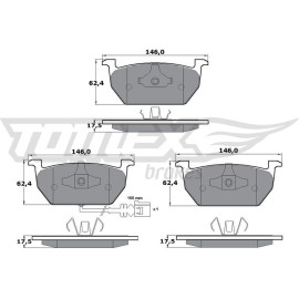 TOMEX brakes Bremsbelagsatz, Scheibenbremse TX 17-03
