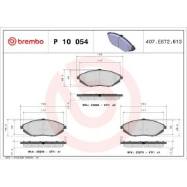 BREMBO Bremsklötze VA P 10 054