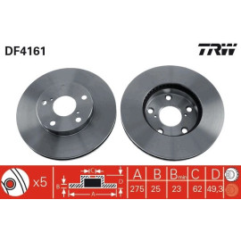 TRW Bremsscheibe Toyota Rav4 DF4161 TRW Bremsscheibe Toyota Rav4 DF4161