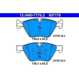 Bremsbelagsatz Bmw S. E60/61 03- 520-525 13.0460-7176.2