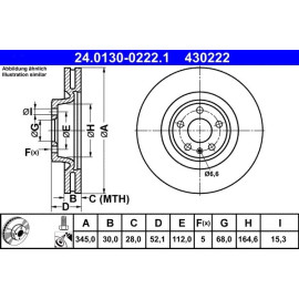 Bremsscheibe Audi S. A4/A5/A6/A7/Q5 07 24.0130-0222.1