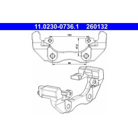 Halter, Bremssattel 11.0230-0736.1 Halter, Bremssattel 11.0230-0736.1