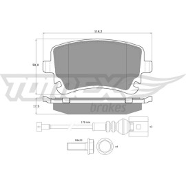 TOMEX brakes Bremsbelagsatz, Scheibenbremse TX 13-96