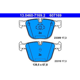 Bremsbelagsatz Bmw T. 3/5/6/7/X5/X6 03 13.0460-7169.2
