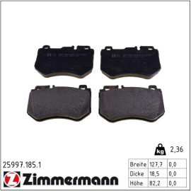 ZIMMERMANN Bremsbeläge 25997.185.1