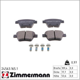 ZIMMERMANN Bremsbeläge 24563.165.1