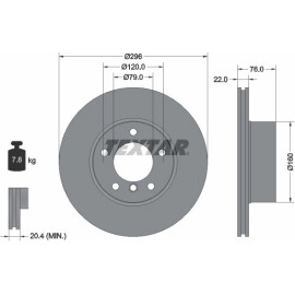 Bremsscheibe Bmw S. 5 (E39) 2.0-3.5 11/95-05/04 92075005 Bremsscheibe Bmw S. 5 (E39) 2.0-3.5 11/95-05/04 92075005