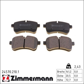 ZIMMERMANN Bremsbeläge 24570.210.1