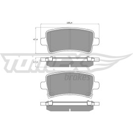 TOMEX brakes Bremsbelagsatz, Scheibenbremse TX 16-36
