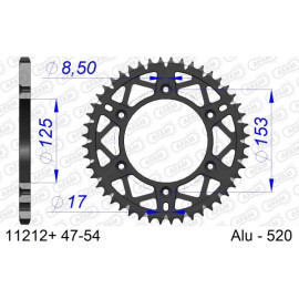 AFAM Kettenrad ALU 48 Zähne 11212+48