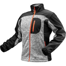 Strick-Sweatshirt Mit Verstärktem Softshell-Stoff, Größe M 81-555-M