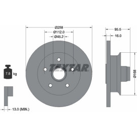 Textar Bremsscheibe 92053000 Textar Bremsscheibe 92053000