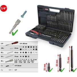 KS TOOLS Bitsatz 1/4 CLASSIC, 208-teilig 911.2008