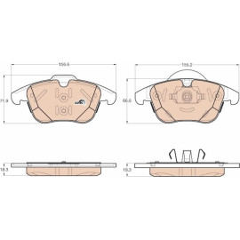 GDB1960 TRW Bremsbeläge Vorderachse GDB1960 GDB1960 TRW Bremsbeläge Vorderachse GDB1960