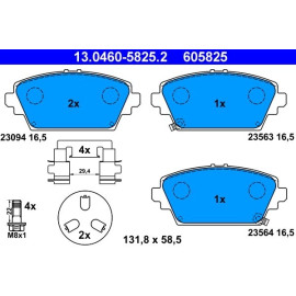 Bremsbelagsatz Nissan P. Almera/Primera 00 13.0460-5825.2