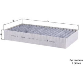 MAHLE Filter, Innenraumluft LAK 295/S