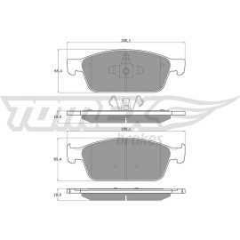 TX 18-91 TOMEX brakes Bremsbelagsatz, Scheibenbremse TX 18-91