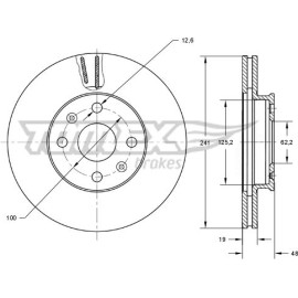 TOMEX brakes Bremsscheibe TX 72-15
