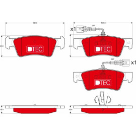 Bremsbelagsatz Vw T. Touareg 3.6-6.0 02-10 Dtec Cotec GDB1672DTE