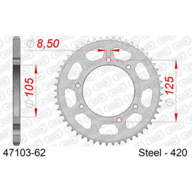 AFAM Kettenrad STAHL 62 Zähne 47103-62