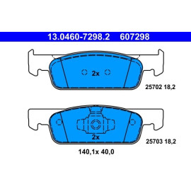 Bremsbelagsatz Dacia P. Logan/Sandero 1.2-1.6 12 13.0460-7298.2