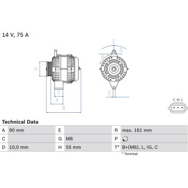 Lichtmaschine 0 986 082 900