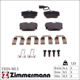 ZIMMERMANN Bremsbeläge 23224.165.3