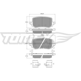 TOMEX brakes Bremsbelagsatz, Scheibenbremse TX 60-44