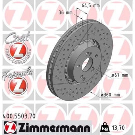 ZIMMERMANN Bremsscheibe 400.5503.70 ZIMMERMANN Bremsscheibe 400.5503.70