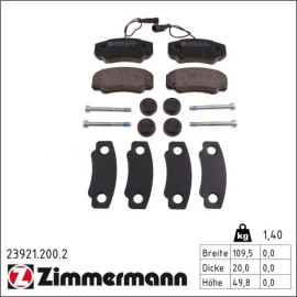 ZIMMERMANN Bremsbeläge 23921.200.2
