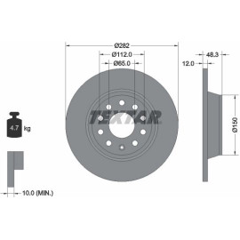 Textar Bremsscheibe 92140803 Textar Bremsscheibe 92140803