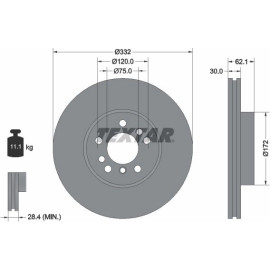 Bremsscheibe Bmw P. X5 3.0-4.4 00-06 92107205 Bremsscheibe Bmw P. X5 3.0-4.4 00-06 92107205