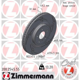 ZIMMERMANN Bremsscheibe 200.2545.55 ZIMMERMANN Bremsscheibe 200.2545.55